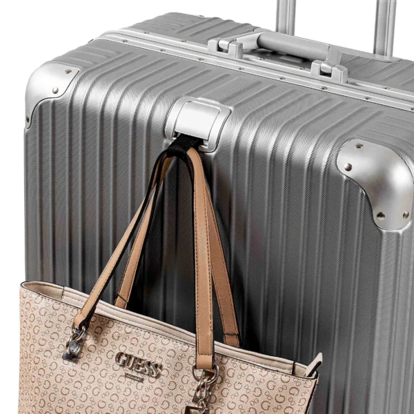 M Größe ABS Koffer | Perfekt kompakt für spontane Reisen | Elegantes Silberdesign – Bild 4