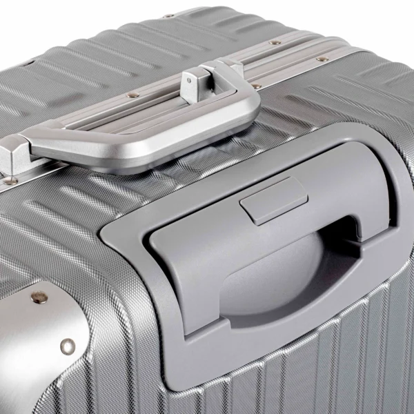 M Größe ABS Koffer | Perfekt kompakt für spontane Reisen | Elegantes Silberdesign – Bild 3